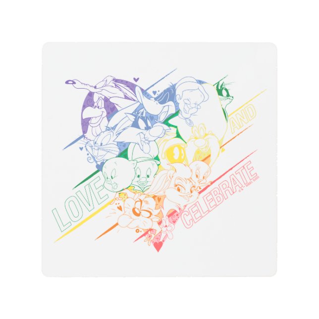 LOONEY TUNES™ – 愛と祝 メタルプリント (正面)