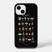 LOONEY TUNES™絵文字チャート iPhoneケース (裏面)