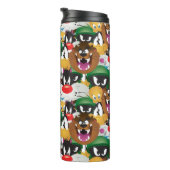 LOONEY TUNES™絵文字パターン タンブラー (回転右)