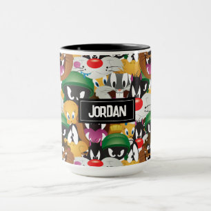 LOONEY TUNES™絵文字パターン 名前の追加 マグカップ