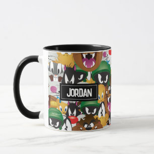 LOONEY TUNES™絵文字パターン 名前の追加 マグカップ
