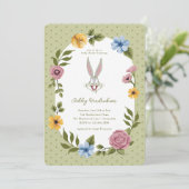 LOONEY TUNES™ | BUGS BUNNY™ Floral Baby Shower 招待状 (スタンド正面)