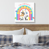 LOONEY TUNES™ - Celebrate Diversity Pride Rainbow キャンバスプリント (インサイチュ (寝室))
