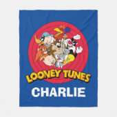 LOONEY TUNES™ Character Logo フリースブランケット (正面)
