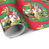 LOONEY TUNES™ Group Christmas Wreath ラッピングペーパー (ロールコーナー)