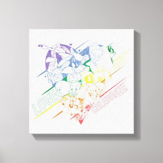 LOONEY TUNES™ - Love and Celebrate キャンバスプリント (正面)
