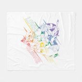 LOONEY TUNES™ - Love and Celebrate フリースブランケット (正面(横))