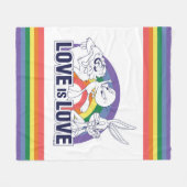 LOONEY TUNES™ - Love Is Love フリースブランケット (正面(横))