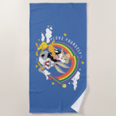 LOONEY TUNES™ - Love Yourselfプライドバッジ ビーチタオル (正面)