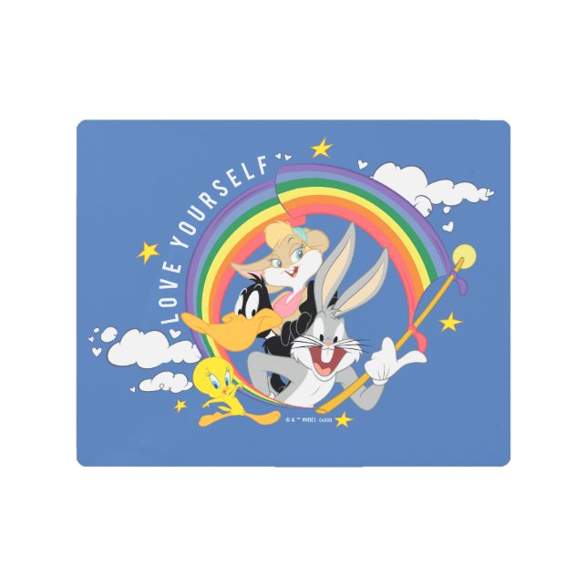 LOONEY TUNES™ - Love Yourselfプライドバッジ メタルプリント (正面)