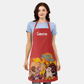 LOONEY TUNES™ Show Cast & Logo エプロン (着用した状態)