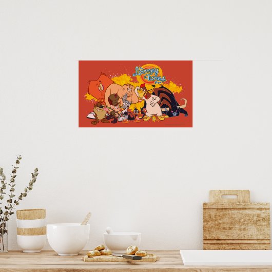 Looney Tunes Show Cast & Logo ポスター (キッチン)