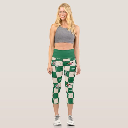 LOONEY TUNES™ Soccer Grid Pattern カプリレギンス (正面)