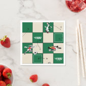 LOONEY TUNES™ Soccer Grid Pattern スタンダードカクテルナプキン (インサイチュ)