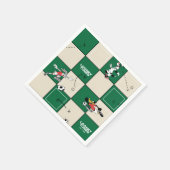 LOONEY TUNES™ Soccer Grid Pattern スタンダードカクテルナプキン (角)