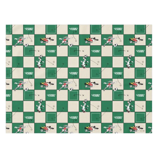 LOONEY TUNES™ Soccer Grid Pattern テーブルクロス (正面(横))