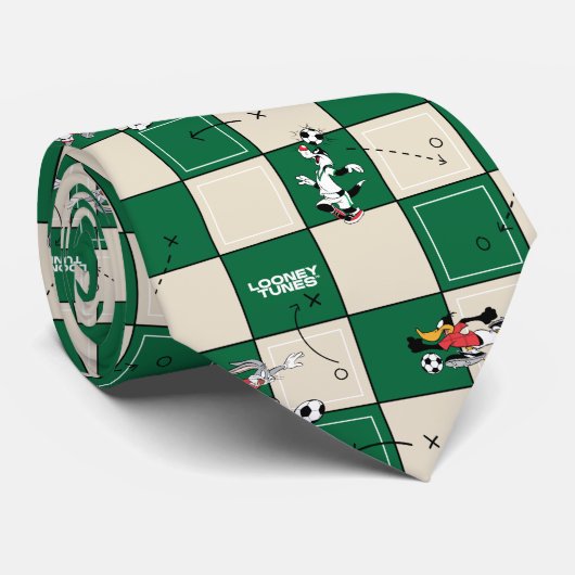 LOONEY TUNES™ Soccer Grid Pattern ネクタイ (ロール)