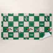 LOONEY TUNES™ Soccer Grid Pattern ビーチタオル (正面)