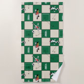 LOONEY TUNES™ Soccer Grid Pattern ビーチタオル (正面)