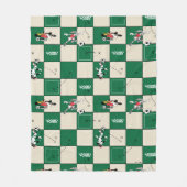 LOONEY TUNES™ Soccer Grid Pattern フリースブランケット (正面)