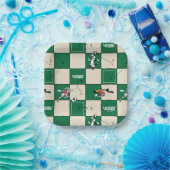 LOONEY TUNES™ Soccer Grid Pattern ペーパープレート (パーティー)