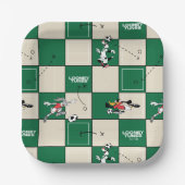 LOONEY TUNES™ Soccer Grid Pattern ペーパープレート (正面)