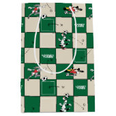 LOONEY TUNES™ Soccer Grid Pattern ミディアムペーパーバッグ (正面)