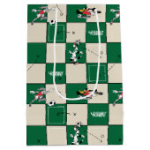 LOONEY TUNES™ Soccer Grid Pattern ミディアムペーパーバッグ (裏面)