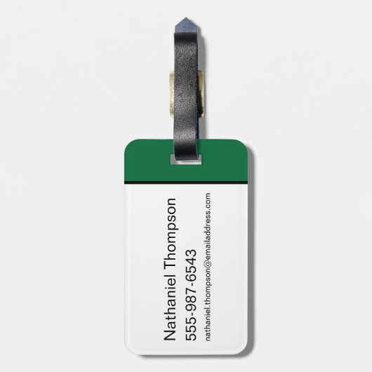 LOONEY TUNES™ Soccer Grid Pattern ラゲッジタグ (裏面縦)