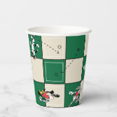 LOONEY TUNES™ Soccer Grid Pattern 紙コップ (裏面)