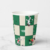 LOONEY TUNES™ Soccer Grid Pattern 紙コップ (右)