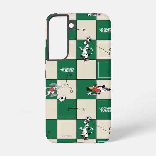 LOONEY TUNES™ Soccer Grid Pattern Samsung Galaxyケース (裏面)