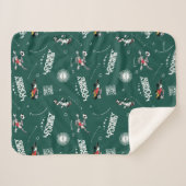 LOONEY TUNES™ Soccer Playbook Pattern シェルパブランケット (正面(横))