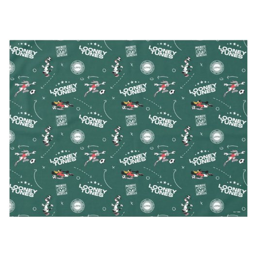 LOONEY TUNES™ Soccer Playbook Pattern テーブルクロス (正面(横))