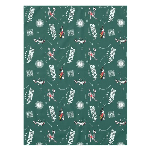 LOONEY TUNES™ Soccer Playbook Pattern テーブルクロス (正面)