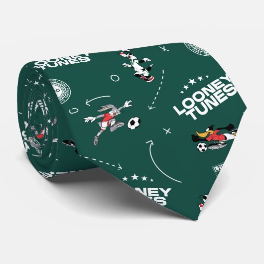 LOONEY TUNES™ Soccer Playbook Pattern ネクタイ (ロール)