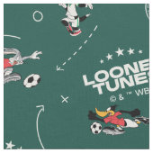 LOONEY TUNES™ Soccer Playbook Pattern ファブリック (クローズアップ)