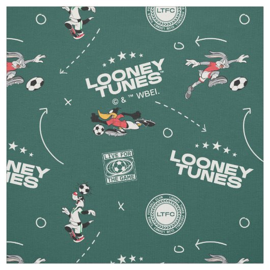 LOONEY TUNES™ Soccer Playbook Pattern ファブリック (見本)