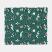 LOONEY TUNES™ Soccer Playbook Pattern フリースブランケット (正面(横))