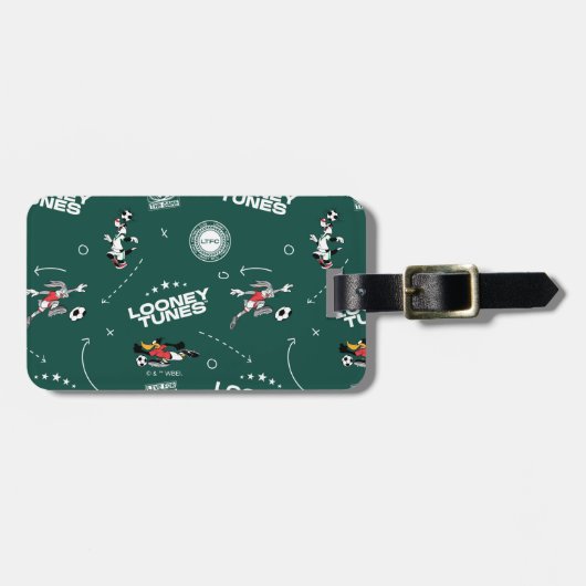 LOONEY TUNES™ Soccer Playbook Pattern ラゲッジタグ (正面横)