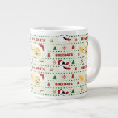 LOONEY TUNES™ SYLVESTER™ & TWETY™ホリデーパターン ジャンボコーヒーマグカップ (正面右)