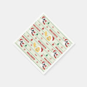 LOONEY TUNES™ SYLVESTER™ & TWETY™ホリデーパターン スタンダードカクテルナプキン (角)