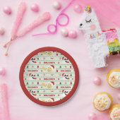 LOONEY TUNES™ SYLVESTER™ & TWETY™ホリデーパターン ペーパープレート (パーティー)