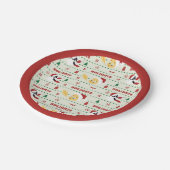 LOONEY TUNES™ SYLVESTER™ & TWETY™ホリデーパターン ペーパープレート (アングル)