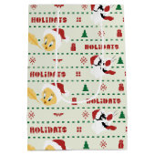 LOONEY TUNES™ SYLVESTER™ & TWETY™ホリデーパターン ミディアムペーパーバッグ (裏面)