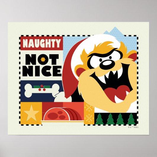 LOONEY TUNES™ TAZ™ いけな Not Nice ポスター (正面)