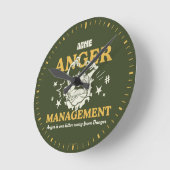LOONEY TUNES™ |TAZ™ ACME Anger Management ラウンド壁時計 (傾斜)