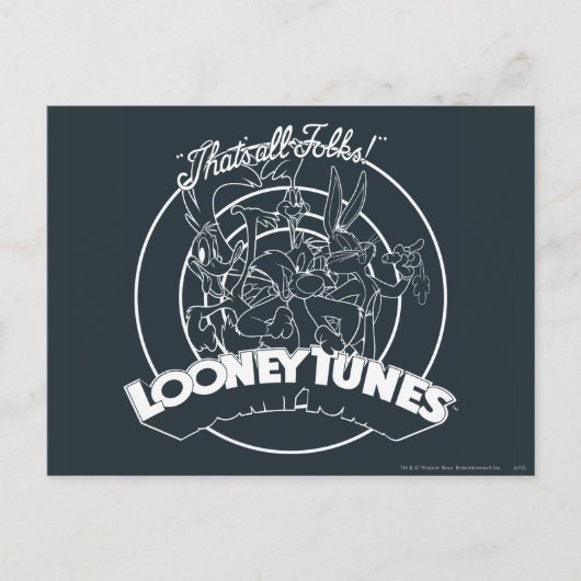 LOONEY TUNES™ THAT'S ALL FOLKS!™ ポストカード (正面)