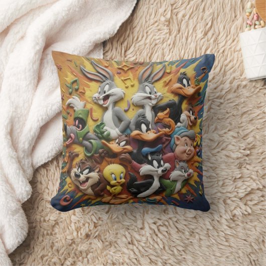 Looney Tunes Throw Cushion クッション (ブランケット)