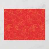 LOONEY TUNES™ | Year of the Rabbit Costume Pattern ポストカード (正面)